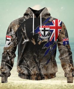 HOT Personalized AFL St Kilda Football Club Special Camo Realtree Hunting Hoodie Sweatshirt 3D