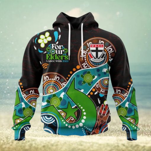 HOT Personalized AFL St Kilda Football Club Special Design For NAIDOC Week For Our Elders Hoodie Sweatshirt 3D