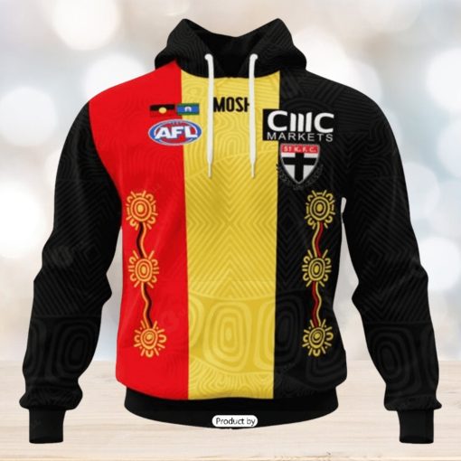 HOT Personalized AFL St Kilda Football Club Special Indigenous Design Hoodie Sweatshirt 3D