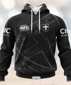 HOT Personalized AFL St Kilda Football Club Special Monochrome Design Hoodie Sweatshirt 3D