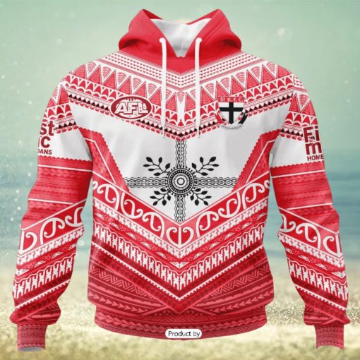 HOT Personalized AFL St Kilda Football Club Special Pasifika Design Hoodie Sweatshirt 3D