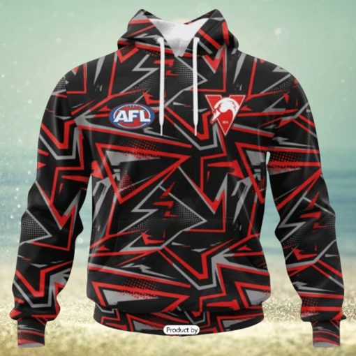 HOT Personalized AFL Sydney Swans Special Abstract Design Hoodie Sweatshirt 3D