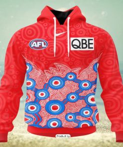 HOT Personalized AFL Sydney Swans Special Indigenous Design Hoodie Sweatshirt 3D