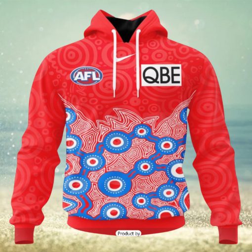 HOT Personalized AFL Sydney Swans Special Indigenous Design Hoodie Sweatshirt 3D