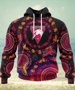 HOT Personalized AFL Sydney Swans Special Pink Breast Cancer Design Hoodie Sweatshirt 3D