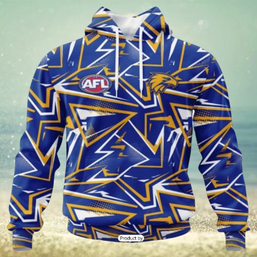 HOT Personalized AFL West Coast Eagles Special Abstract Design Hoodie Sweatshirt 3D