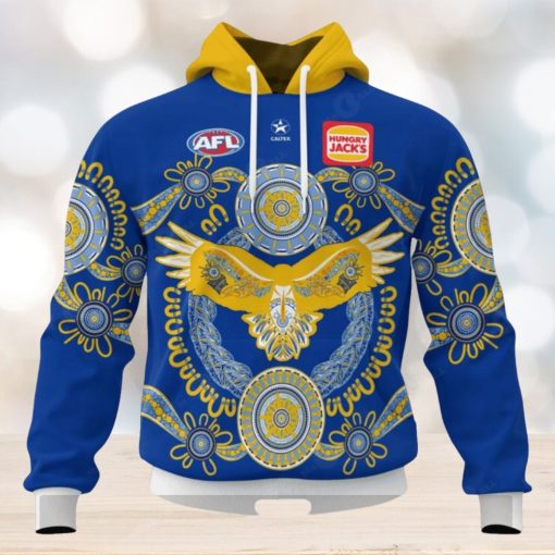 HOT Personalized AFL West Coast Eagles Special Indigenous Design Hoodie Sweatshirt 3D