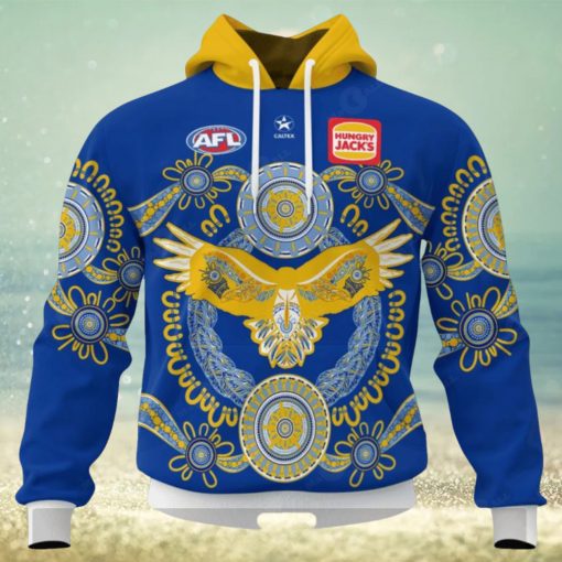 HOT Personalized AFL West Coast Eagles Special Indigenous Design Hoodie Sweatshirt 3D