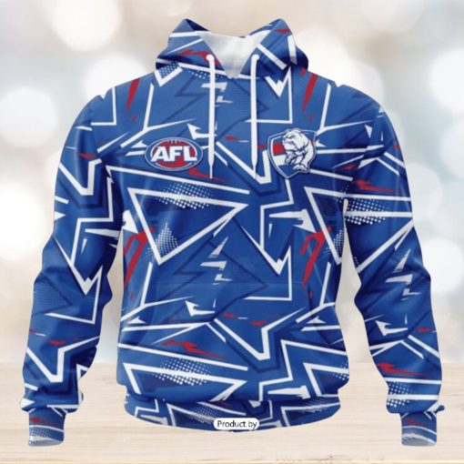 HOT Personalized AFL Western Bulldogs Special Abstract Design Hoodie Sweatshirt 3D