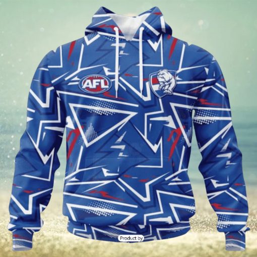 HOT Personalized AFL Western Bulldogs Special Abstract Design Hoodie Sweatshirt 3D