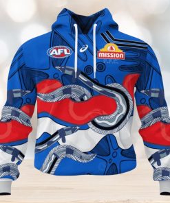 HOT Personalized AFL Western Bulldogs Special Indigenous Design Hoodie Sweatshirt 3D