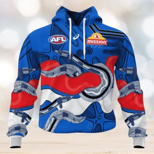 HOT Personalized AFL Western Bulldogs Special Indigenous Design Hoodie Sweatshirt 3D