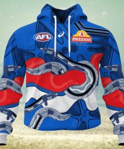 HOT Personalized AFL Western Bulldogs Special Indigenous Design Hoodie Sweatshirt 3D