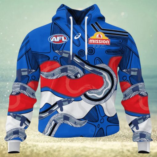 HOT Personalized AFL Western Bulldogs Special Indigenous Design Hoodie Sweatshirt 3D