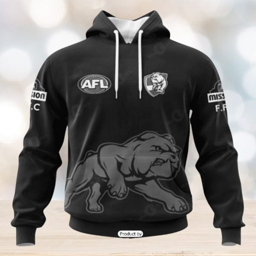 HOT Personalized AFL Western Bulldogs Special Monochrome Design Hoodie Sweatshirt 3D