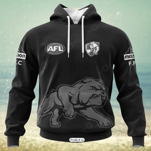 HOT Personalized AFL Western Bulldogs Special Monochrome Design Hoodie Sweatshirt 3D