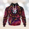 HOT Personalized AFL Western Bulldogs Special Indigenous Design Hoodie Sweatshirt 3D