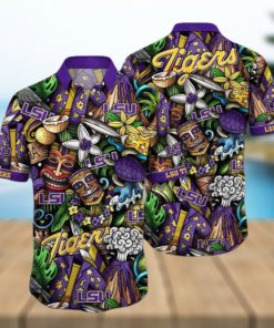 HOT TREND LSU TIGERS NCAA1 Flower Hawaiian Shirt