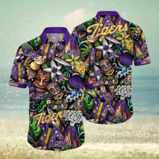 HOT TREND LSU TIGERS NCAA1 Flower Hawaiian Shirt