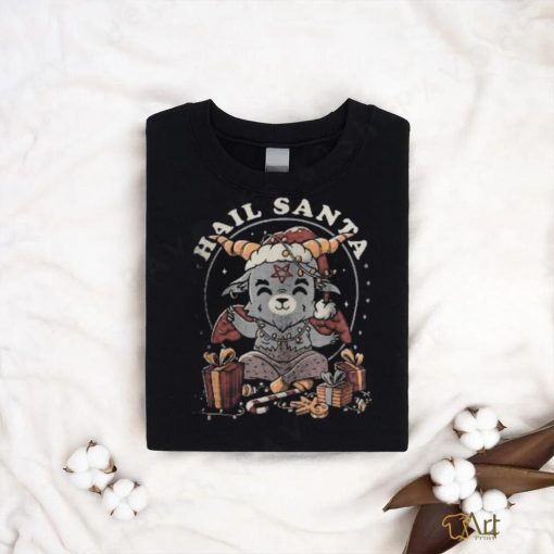 Hail Santa Funny Cute Evil Christmas Baphomet T shirt