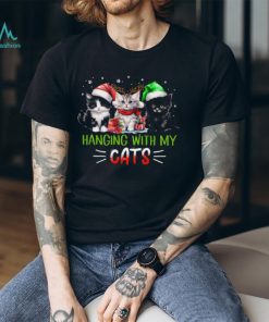 Hanging With My Cats Cute Christmas Cat Classic T Shirt