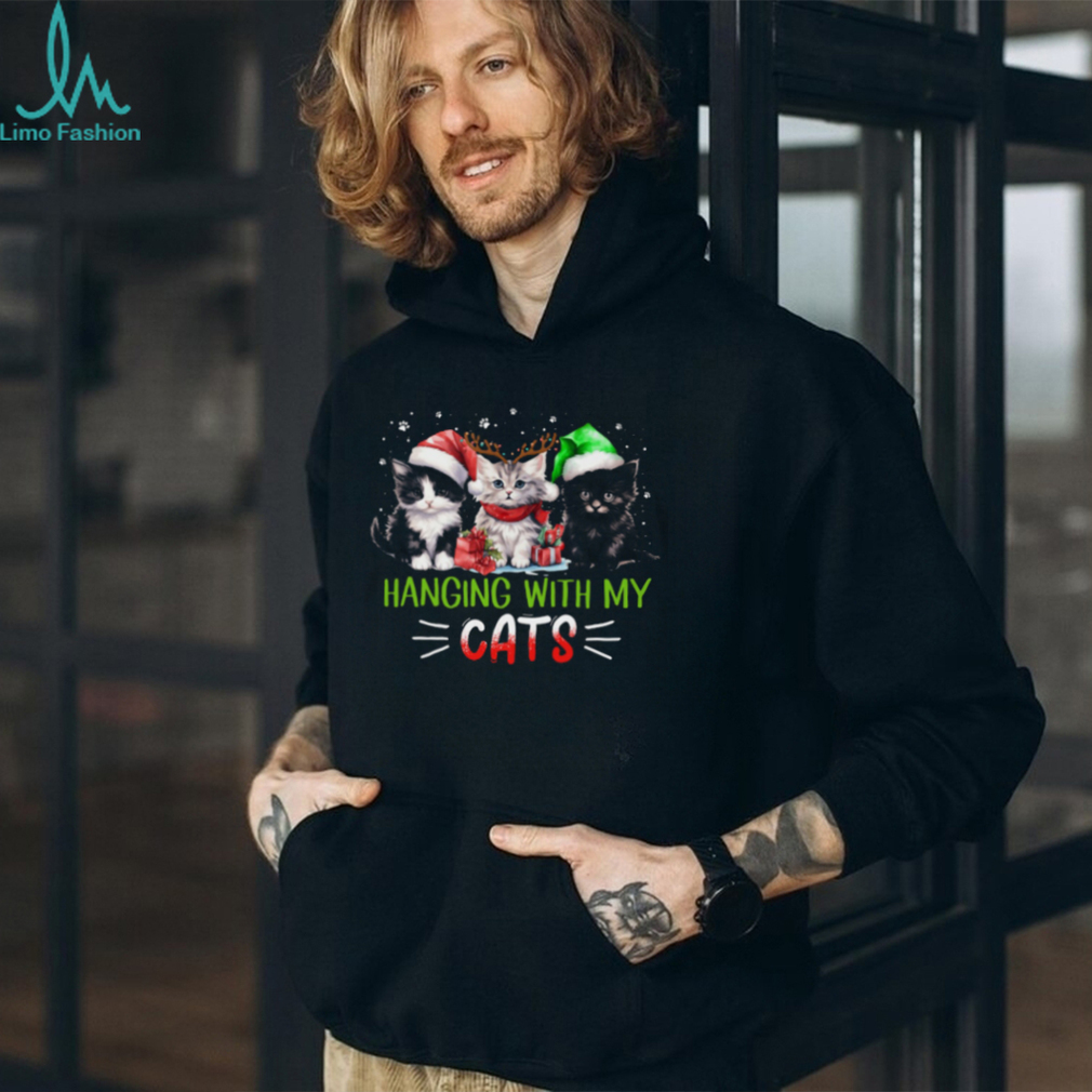 Hanging With My Cats   Cute Christmas Cat Classic T Shirt Hanging With My Cats   Cute Christmas Cat Classic T Shirt