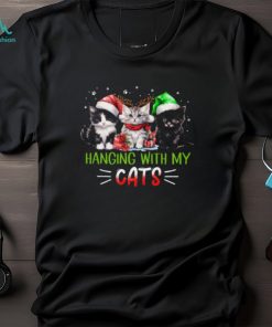 Hanging With My Cats Cute Christmas Cat Classic T Shirt, hoodie, sweater, long sleeve and tank top Hanging With My Cats Cute Christmas Cat Classic T Shirt