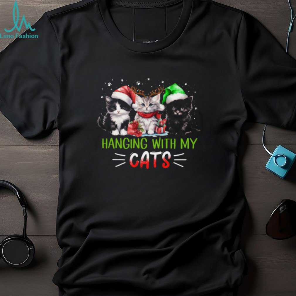 Hanging With My Cats   Cute Christmas Cat Classic T Shirt Hanging With My Cats   Cute Christmas Cat Classic T Shirt