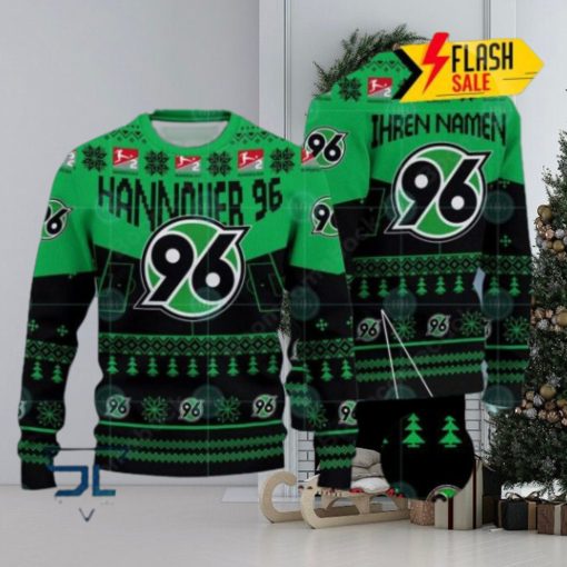 Hannover 96 Stadium Personalized Name Ugly Christmas Sweater