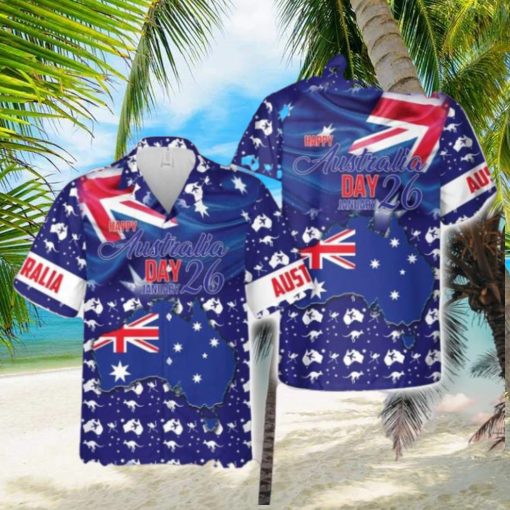 Happy Australia Day January 26 Aloha Hawaiian Shirt Men And Women Summer Vacation Shirt Beach Lover Gift