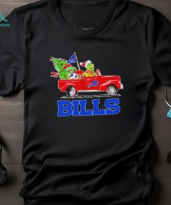 Happy Merry Christmas The Grinch drive a car Buffalo Bills football logo flag gift shirt