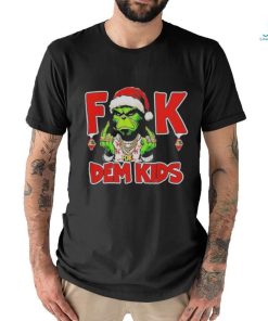 Happy Xmas Grinch Santa Hat F Dem Kids Character T shirt