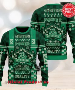 Harry Potter Hogwarts Slytherin Ambition Power Ugly Christmas Sweater