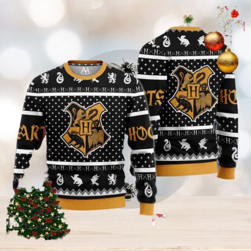 Harry Potter Hogwarts Ugly Christmas Sweater 3d All Over Printed 3d Ugly Sweater Merry Xmas