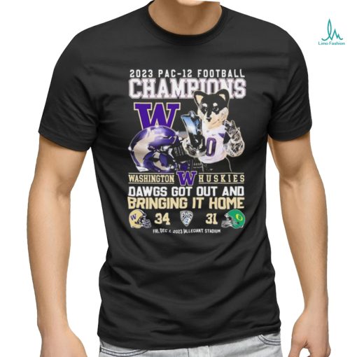 Harry The Husky Washington Huskies Dawgs Got Out And Bring It Home 2023 Pac 12 Football Champions Shirt