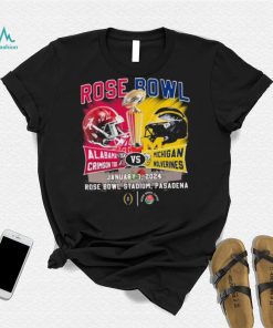 Head To Head Rose Bowl Alabama Crimson Tide Vs Michigan Wolverines January 1, 2024 Shirt
