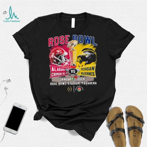 Head To Head Rose Bowl Alabama Crimson Tide Vs Michigan Wolverines January 1, 2024 Shirt