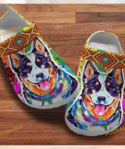 Heeler Dog Watercolor Painting Clog