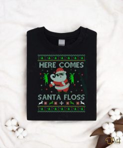Here Comes Santa Floss Dance Christmas Funny DT Youth Kids T Shirt
