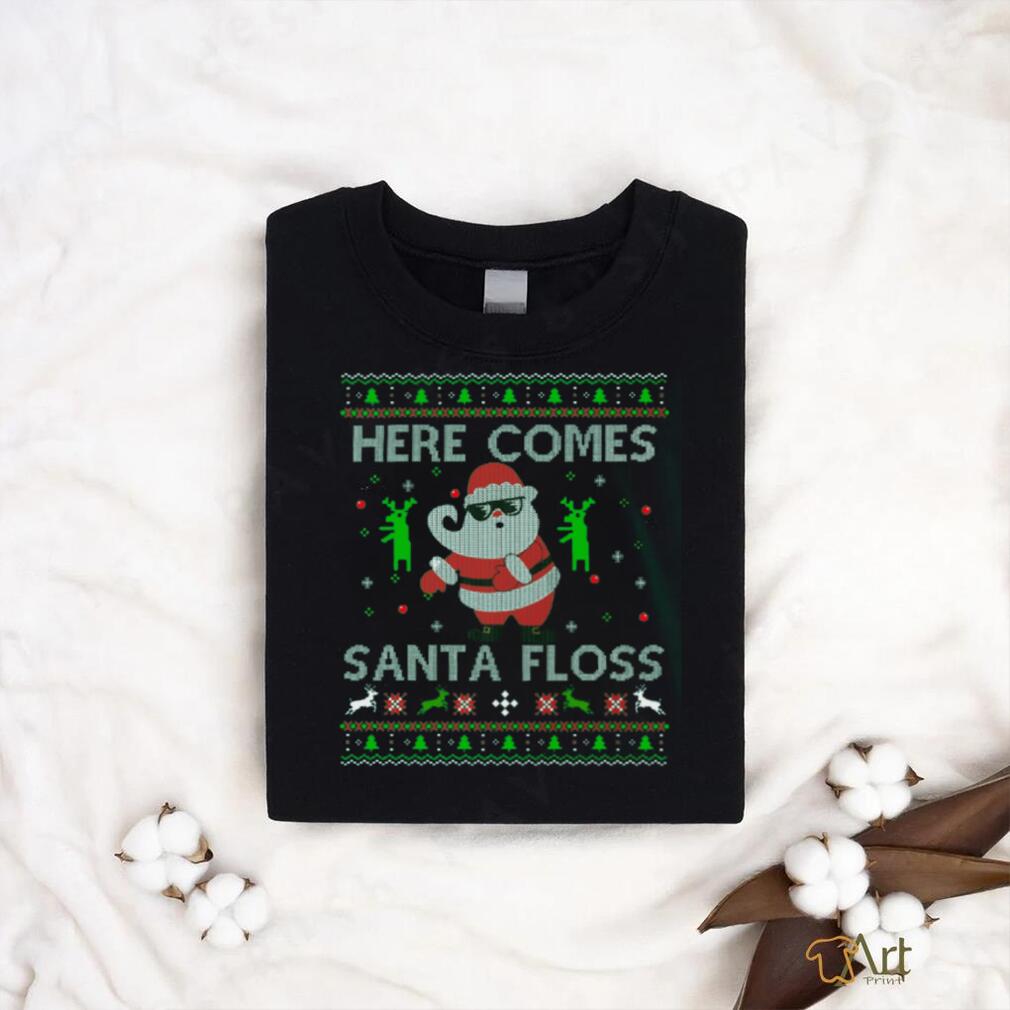 Here Comes Santa Floss Dance Christmas Funny DT Youth Kids T Shirt Here Comes Santa Floss Dance Christmas Funny DT Youth Kids T Shirt