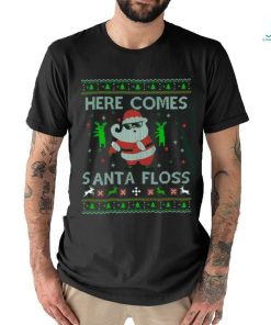 Here Comes Santa Floss Dance Christmas Funny DT Youth Kids T Shirt