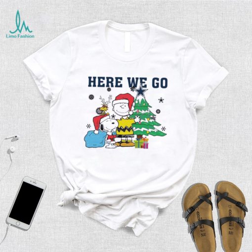 Here We Go Peanuts Cowboys Christmas Shirt