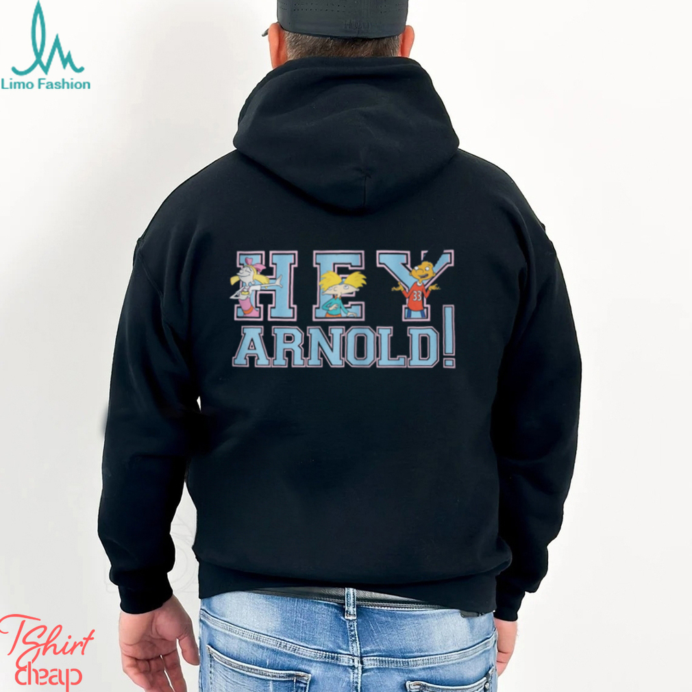Hey Arnold! Collegiate Unisex Adults Black Shirt Hey Arnold! Collegiate Unisex Adults Black Shirt