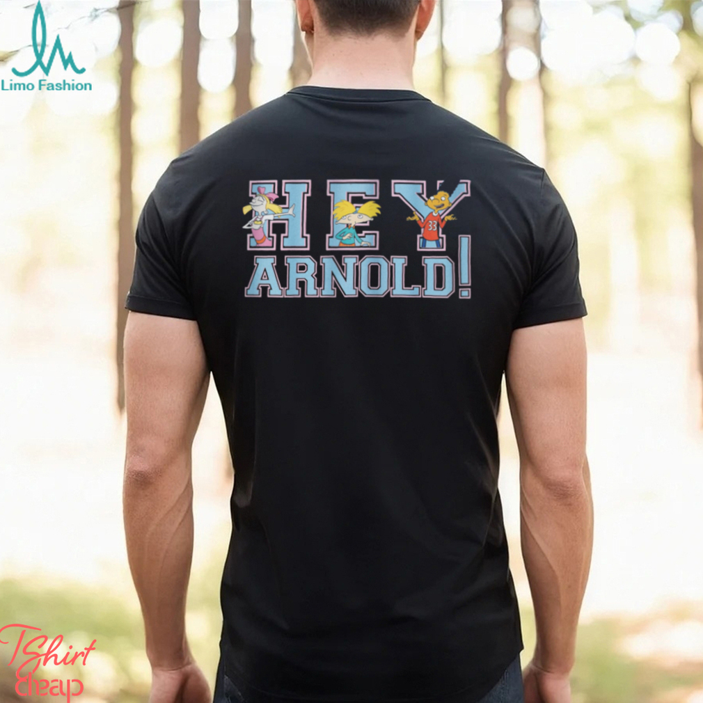 Hey Arnold! Collegiate Unisex Adults Black Shirt Hey Arnold! Collegiate Unisex Adults Black Shirt