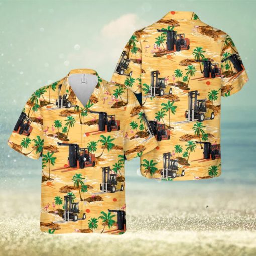 High Capacity Forklift 3D Hawaiian Shirt Summer Holiday Gift For Men And Women