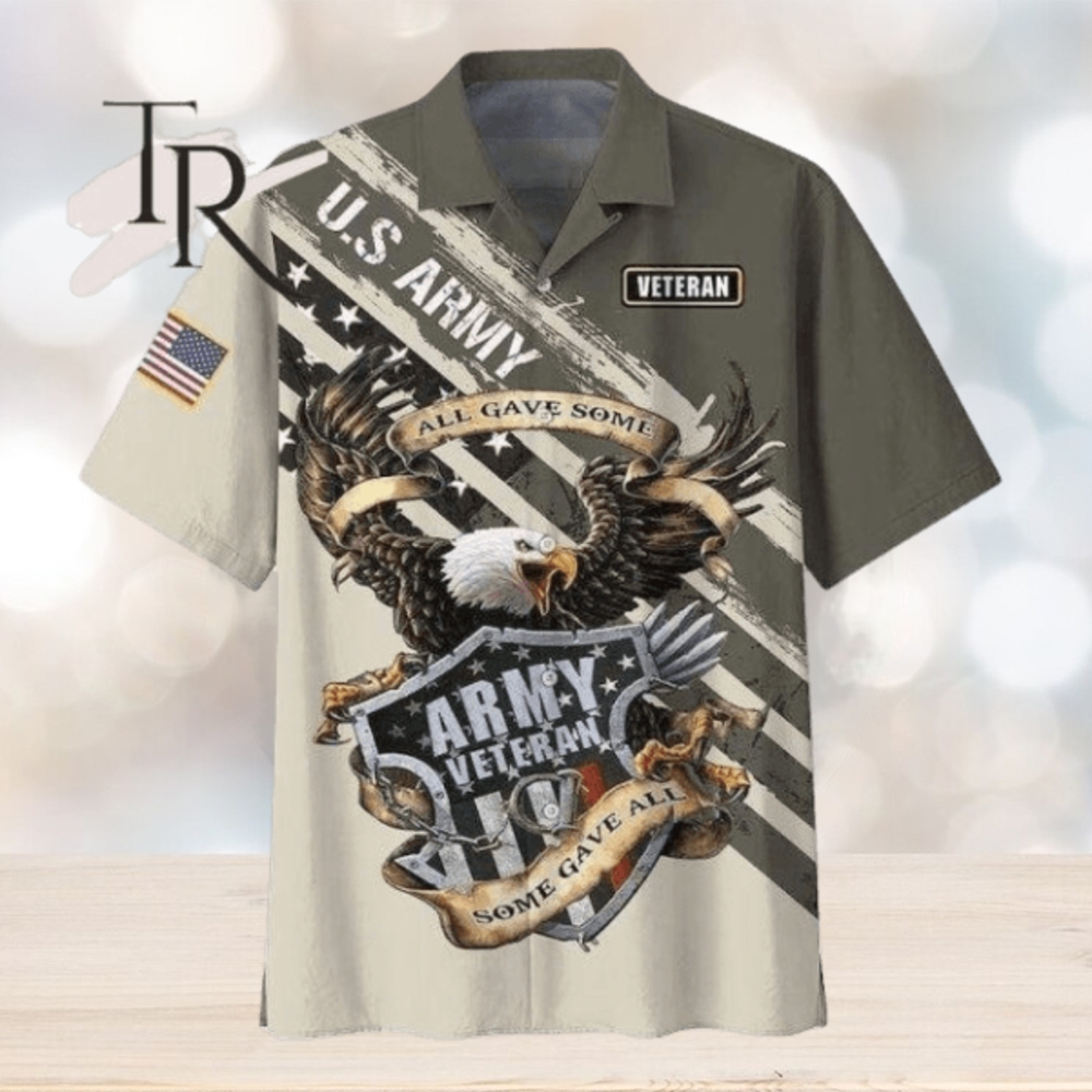 High Quality Veteran Eagle Army Aloha Hawaiian Shirt High Quality Veteran Eagle Army Aloha Hawaiian Shirt
