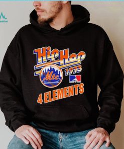 Hip hop 1973 New York Mets baseball 4 elements skyline logo shirt