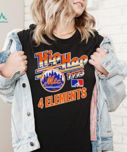 Hip hop 1973 New York Mets baseball 4 elements skyline logo shirt