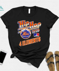 Hip hop 1973 New York Mets baseball 4 elements skyline logo shirt