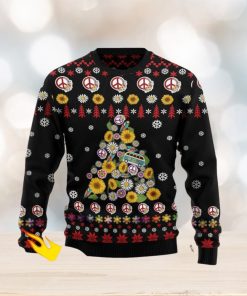 Hippie Sunflower Flower Of Life Christmas Ugly Sweater 3D